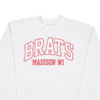 CHAMPION Mens Grey Brats Madison WI Crew Neck M Cotton Sweatshirt Casual