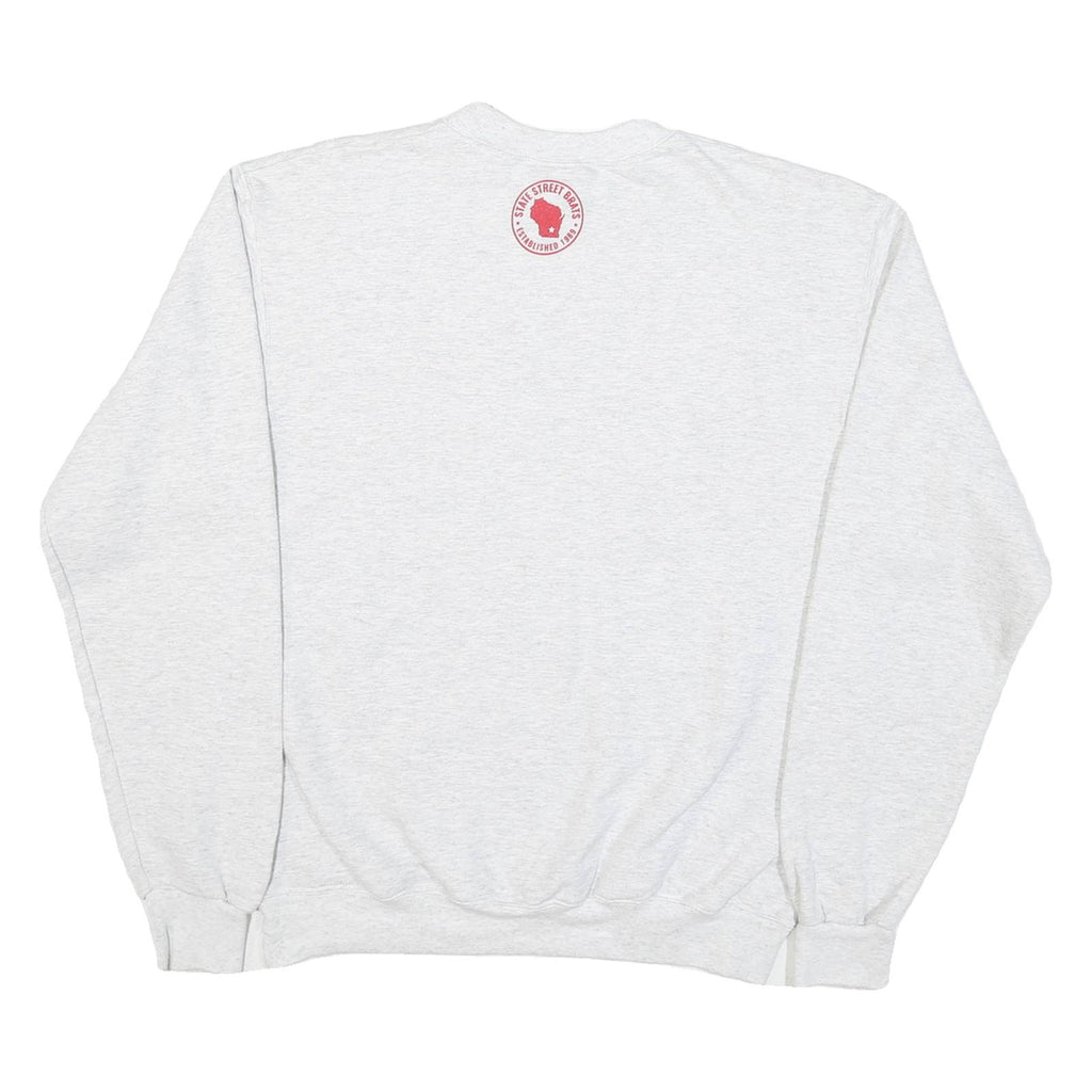 CHAMPION Mens Grey Brats Madison WI Crew Neck M Cotton Sweatshirt Casual