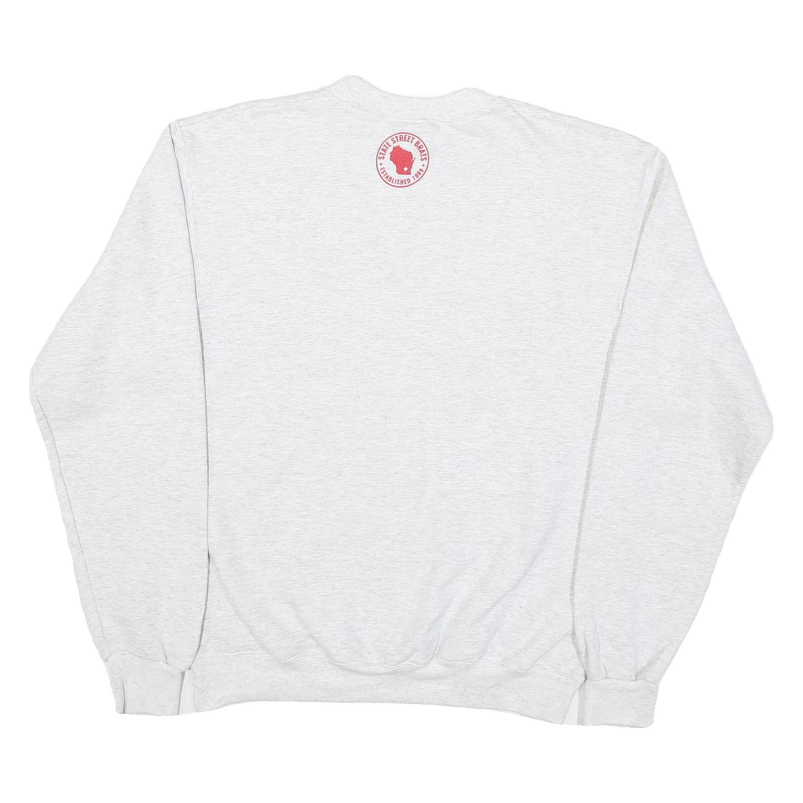 CHAMPION Mens Grey Brats Madison WI Crew Neck M Cotton Sweatshirt Casual