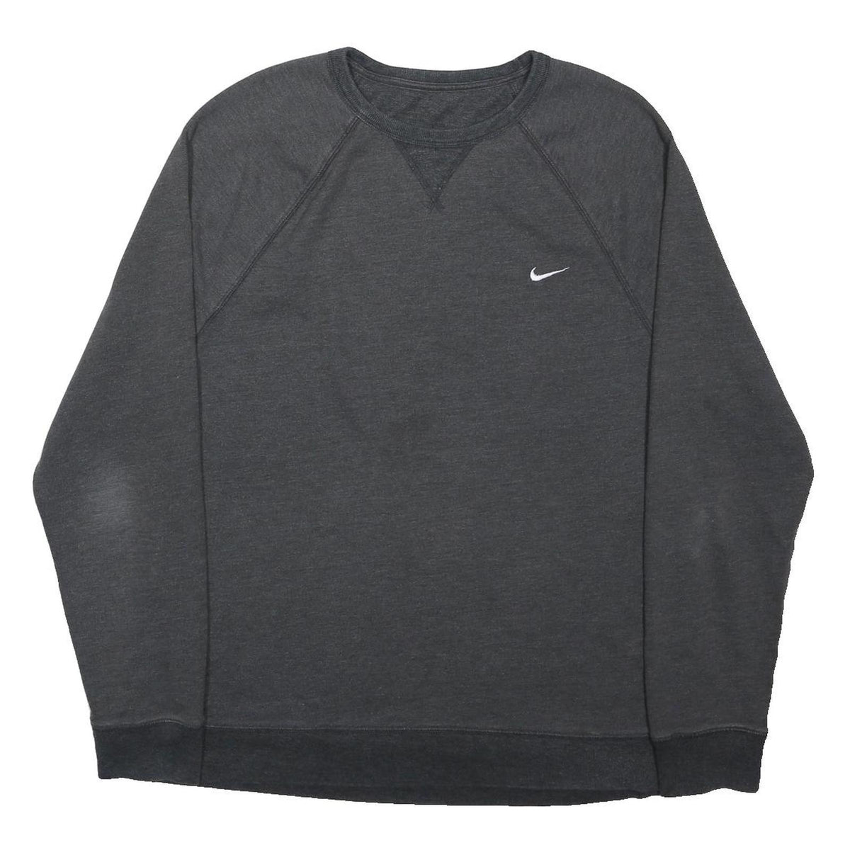 NIKE Mens Black Cotton Blend Crew Neck Sweatshirt M Casual Sportswear
