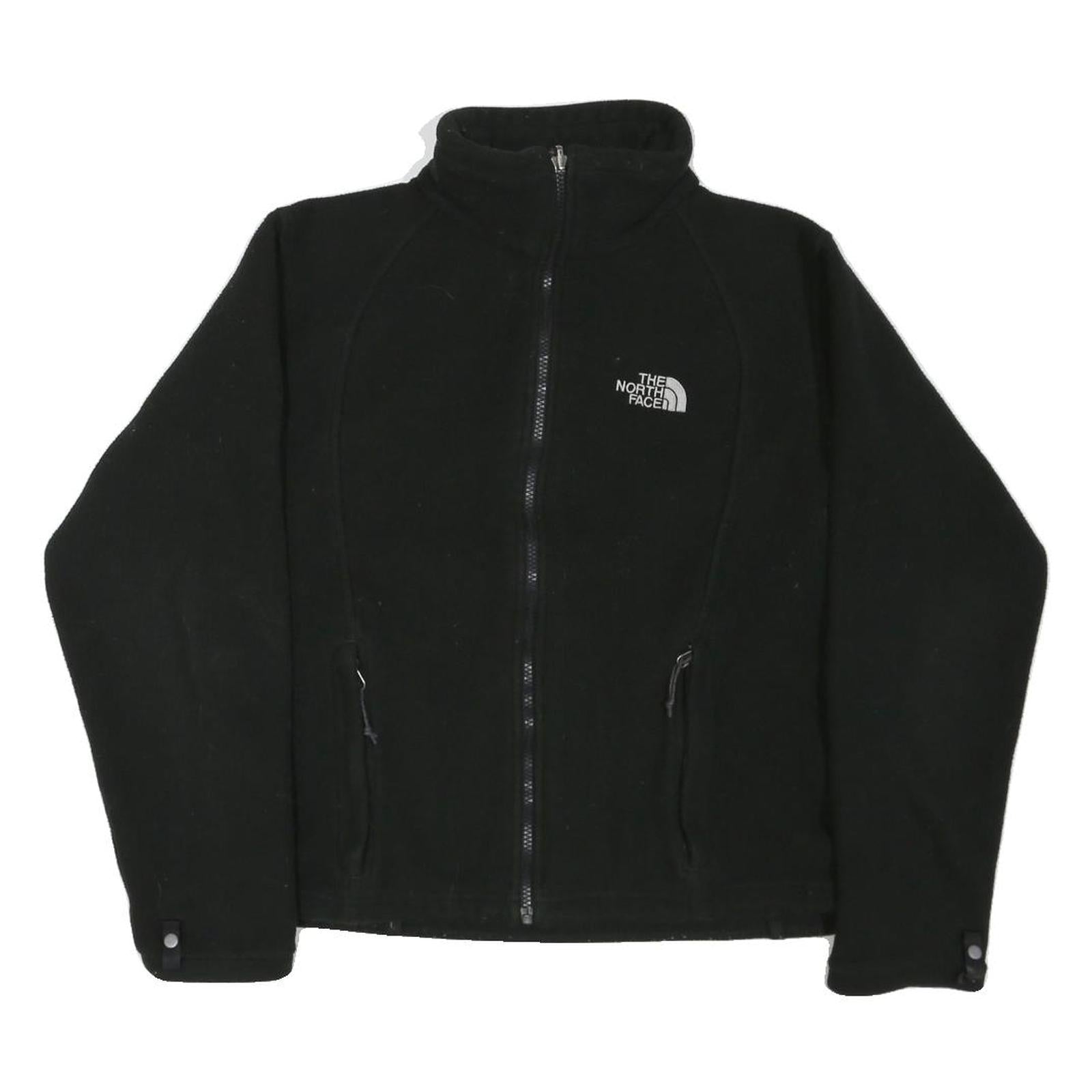 THE NORTH FACE Womens Black Outdoor Jacket M Polyester Blend Zip Fleece