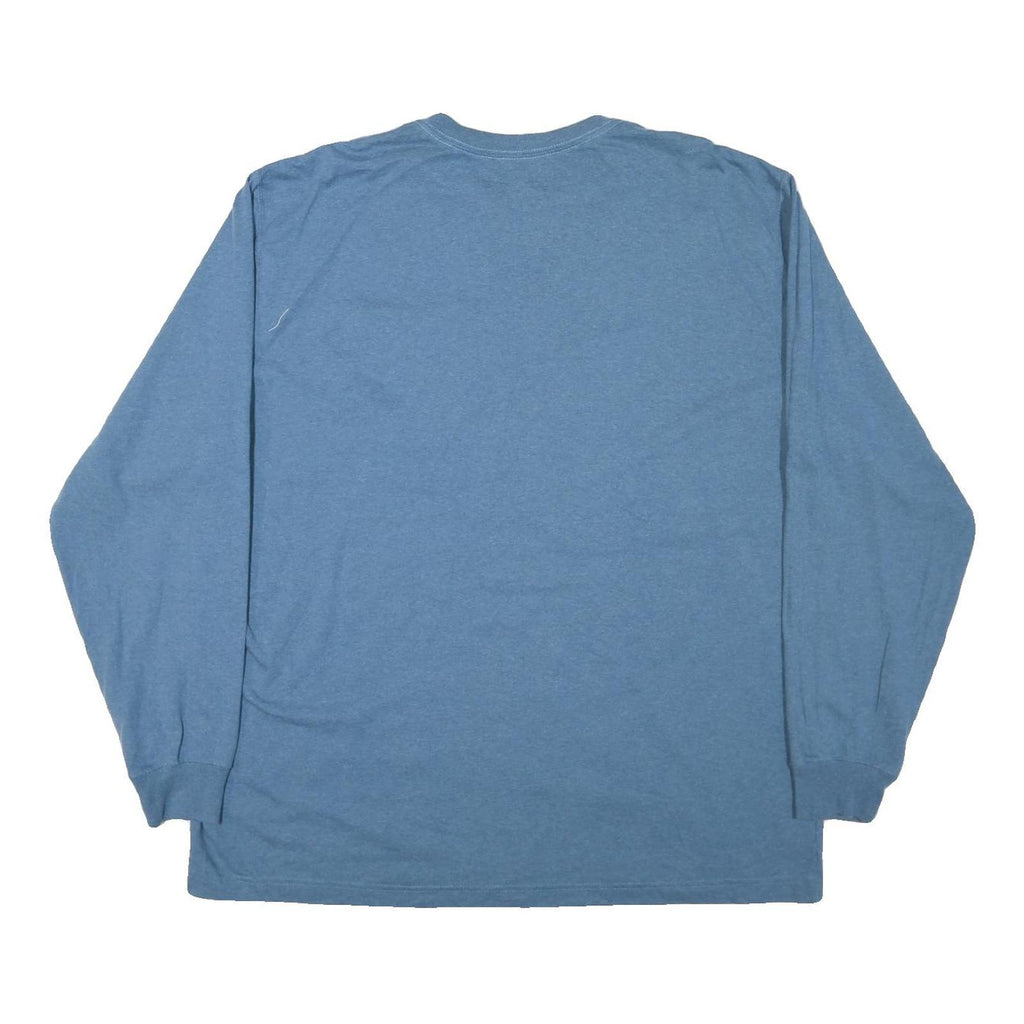 CARHARTT Mens Blue Long Sleeve Crew Neck Pocket T-Shirt XL Cotton Blend