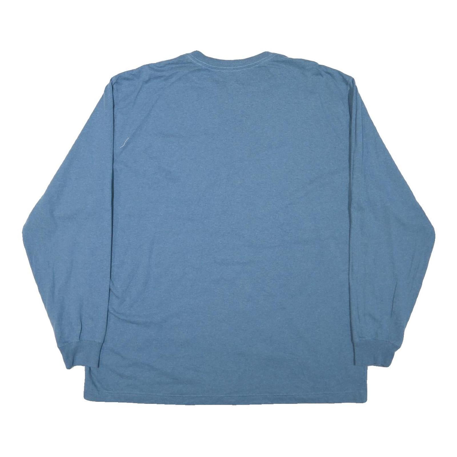 CARHARTT Mens Blue Long Sleeve Crew Neck Pocket T-Shirt XL Cotton Blend