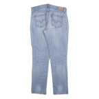 LEVI'S 552 Womens Jeans Blue Regular Straight Denim Light W30 L30 Classic Zip