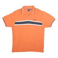 CHAPS RALPH LAUREN Mens Orange Navy & White Stripe Short Sleeve Polo Shirt XL