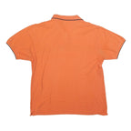 CHAPS RALPH LAUREN Mens Orange Navy & White Stripe Short Sleeve Polo Shirt XL