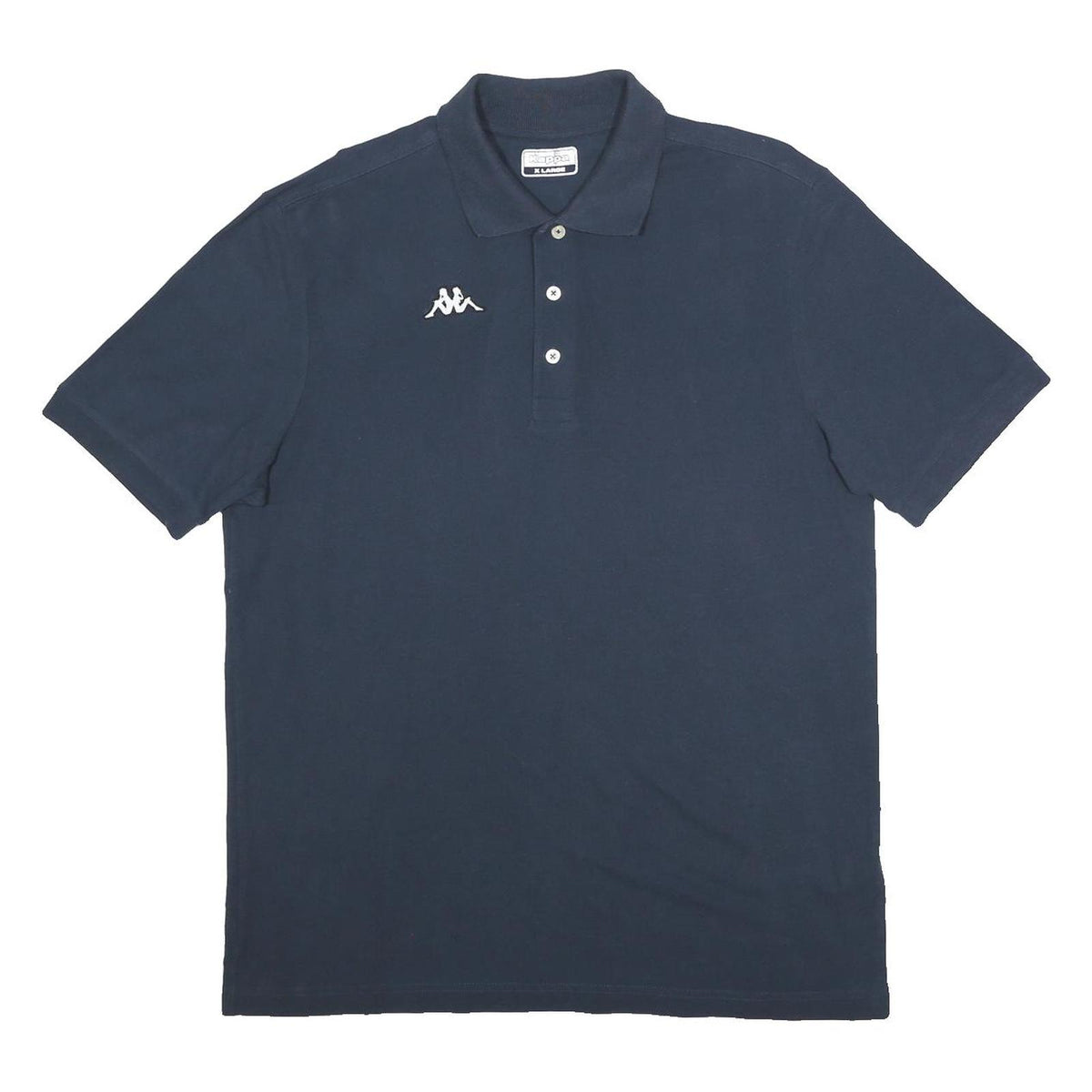 KAPPA Mens Blue Polo Shirt XL Cotton Short Sleeve Basic Casual Sportswear