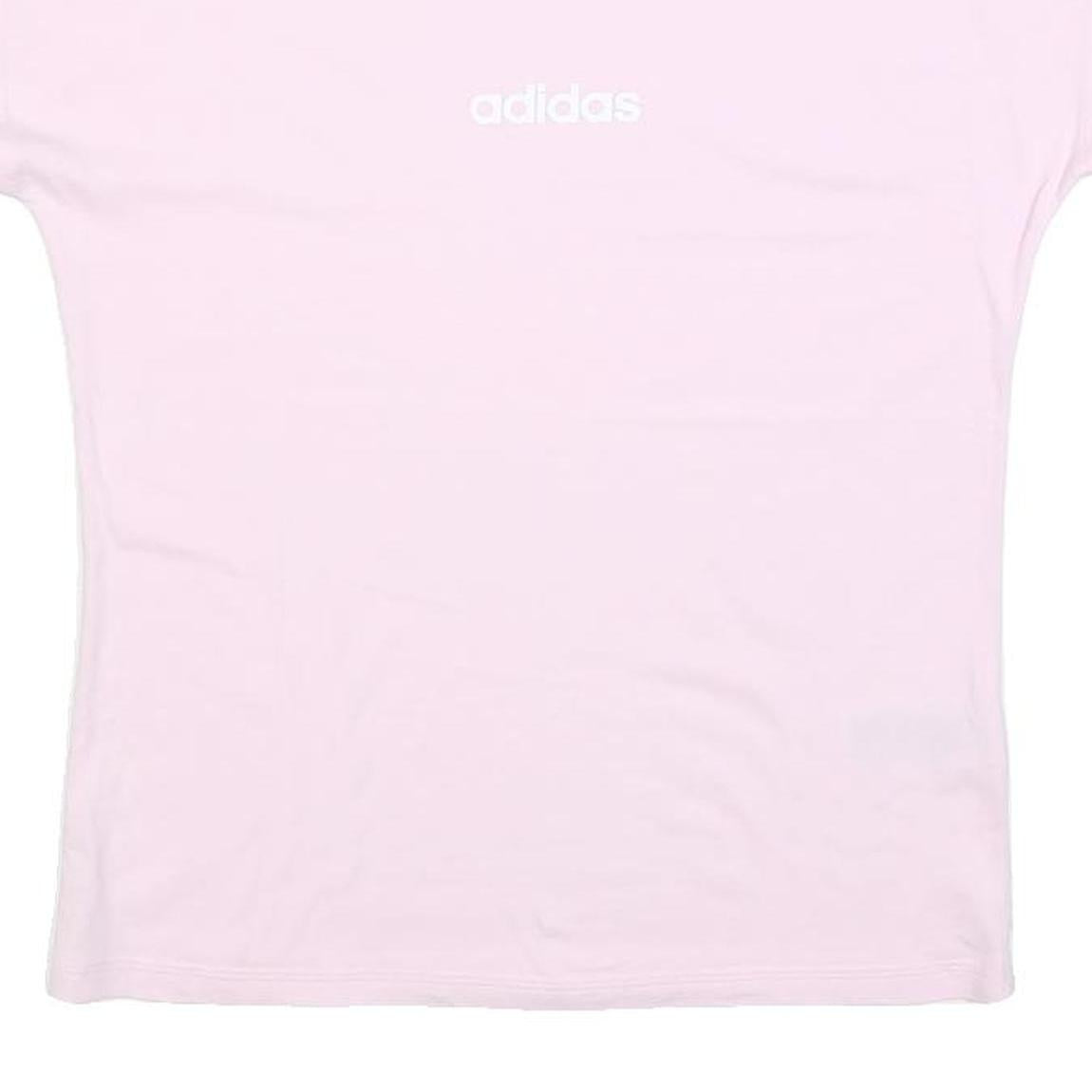 ADIDAS Womens Pink T-Shirt M Short Sleeve Crew Neck Cotton Blend Casual