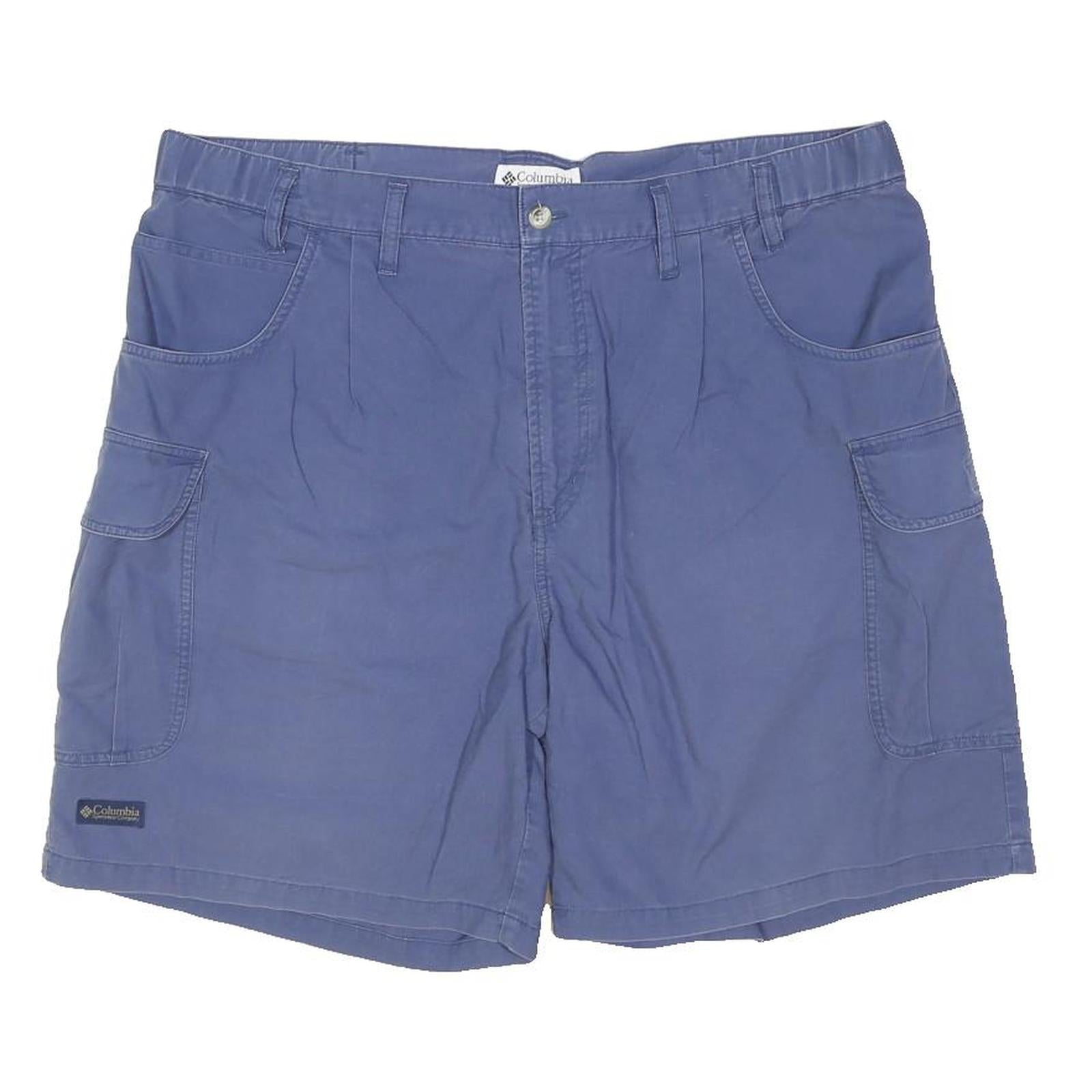 COLUMBIA Mens Blue Cargo Shorts L W38 Cotton Blend Outdoor Casual