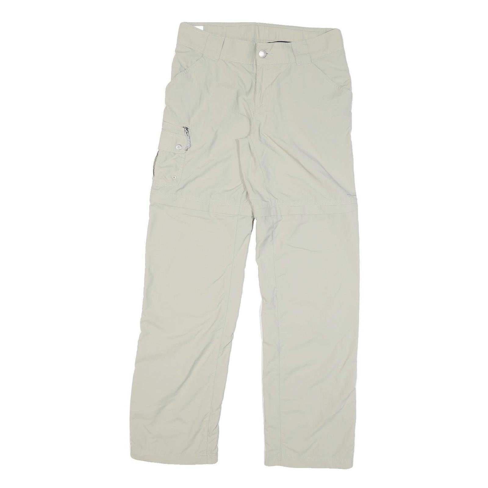 COLUMBIA Womens Regular Beige Polyester Blend Zip Trousers W30 L31 Outdoor