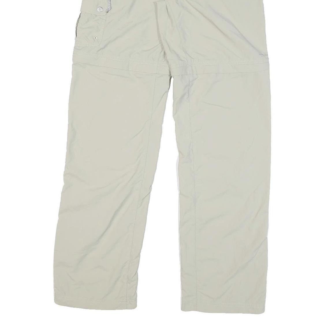 COLUMBIA Womens Regular Beige Polyester Blend Zip Trousers W30 L31 Outdoor