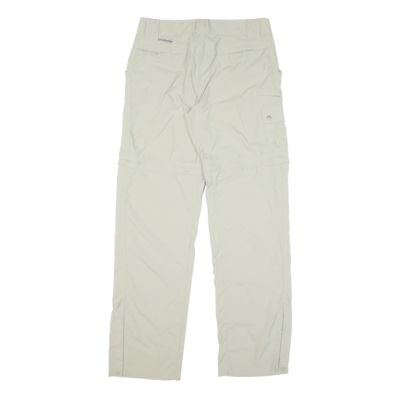 COLUMBIA Womens Regular Beige Polyester Blend Zip Trousers W30 L31 Outdoor