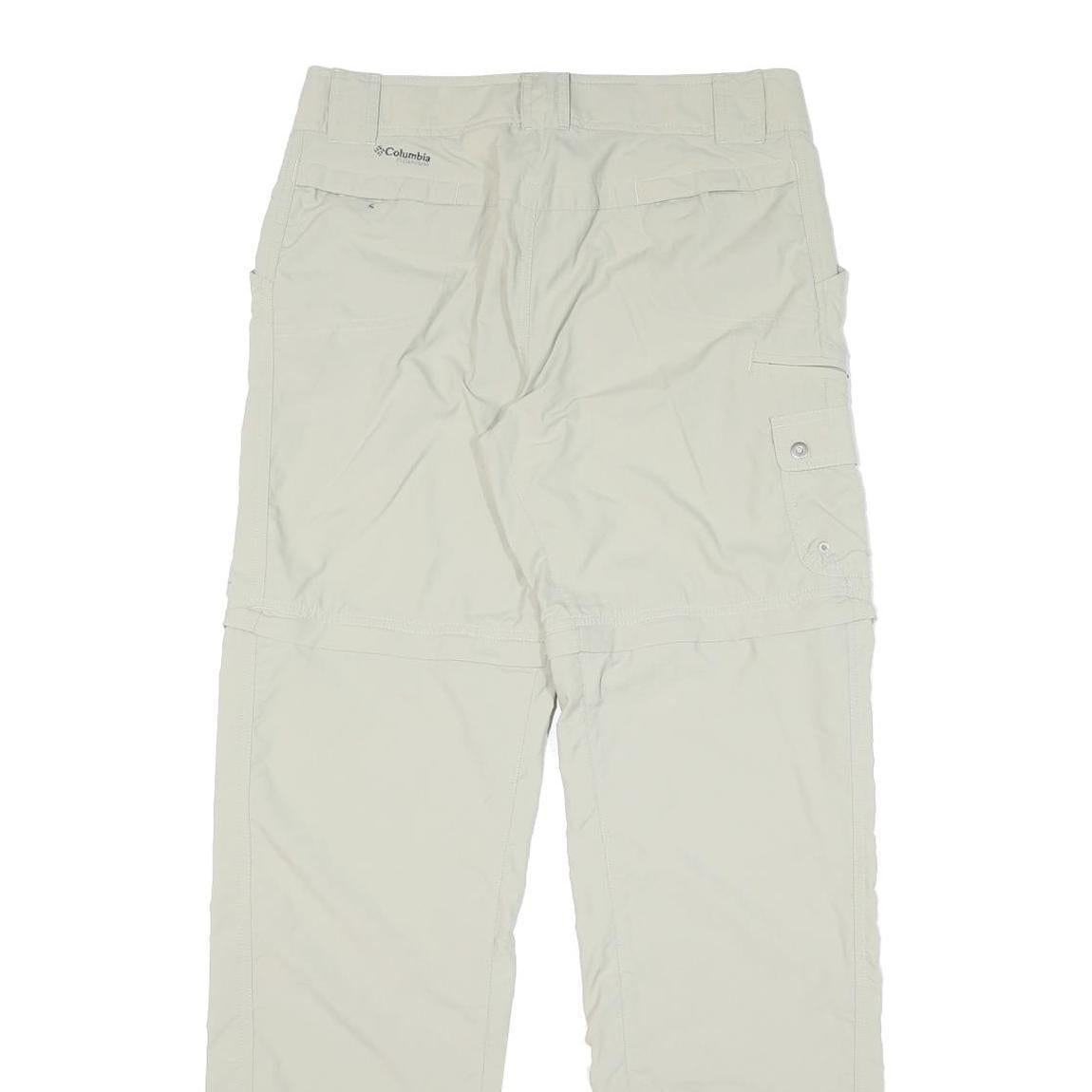 COLUMBIA Womens Regular Beige Polyester Blend Zip Trousers W30 L31 Outdoor