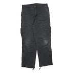 CARHARTT Mens Cotton Blend Black Regular Straight Trousers W34 L32 Casual