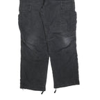 CARHARTT Mens Cotton Blend Black Regular Straight Trousers W34 L32 Casual