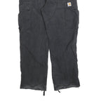 CARHARTT Mens Cotton Blend Black Regular Straight Trousers W34 L32 Casual