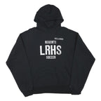 CHAMPION Mens Black Regents LRHS Soccer Pullover Hoodie L Cotton Blend