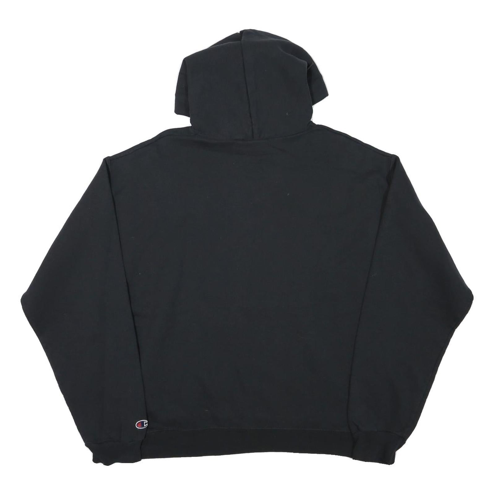 CHAMPION Mens Black Regents LRHS Soccer Pullover Hoodie L Cotton Blend