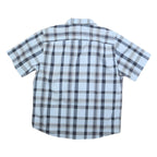 WRANGLER Mens Blue & Grey Check Shirt XL Cotton Blend Casual Button Pocket