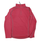 BERGHAUS Womens Red Long Sleeve 1/4 Zip Shirt S Lightweight Outdoor Activewear