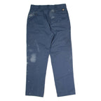 DICKIES Workwear Mens Twill Trousers Blue Regular Straight W38 L34
