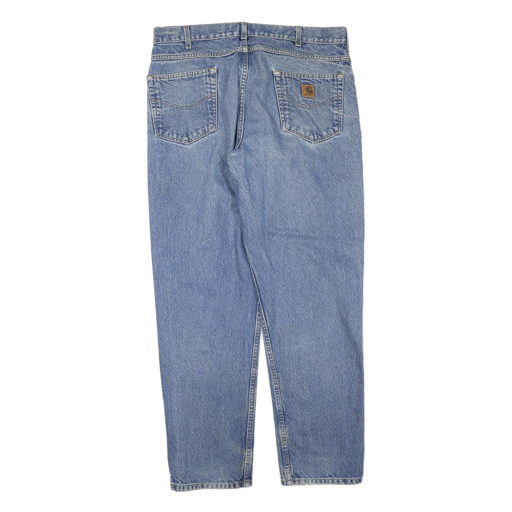 CARHARTT Mens Jeans Blue Regular Straight Denim Medium Wash W38 L32 Workwear