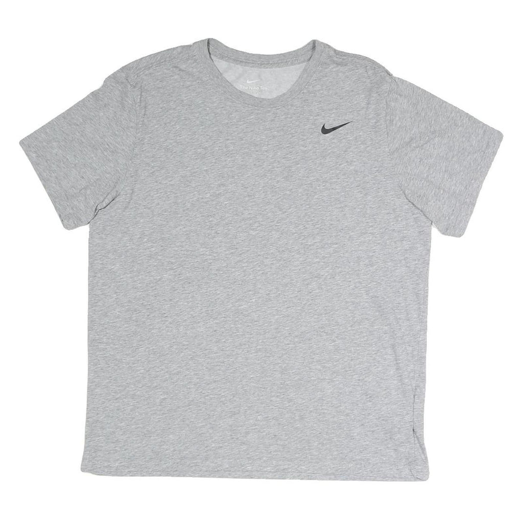 NIKE Mens Grey Crew Neck Short Sleeve T-Shirt M Cotton Blend Sportswear