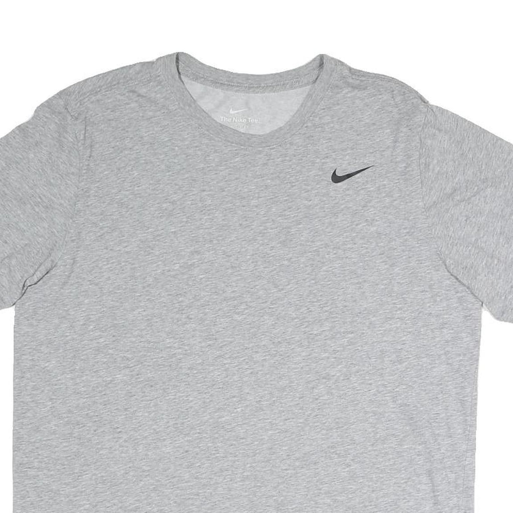 NIKE Mens Grey Crew Neck Short Sleeve T-Shirt M Cotton Blend Sportswear