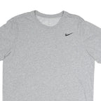 NIKE Mens Grey Crew Neck Short Sleeve T-Shirt M Cotton Blend Sportswear