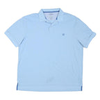 CHAPS Mens Blue Polo Shirt XL Cotton Blend Short Sleeve Plain Classic