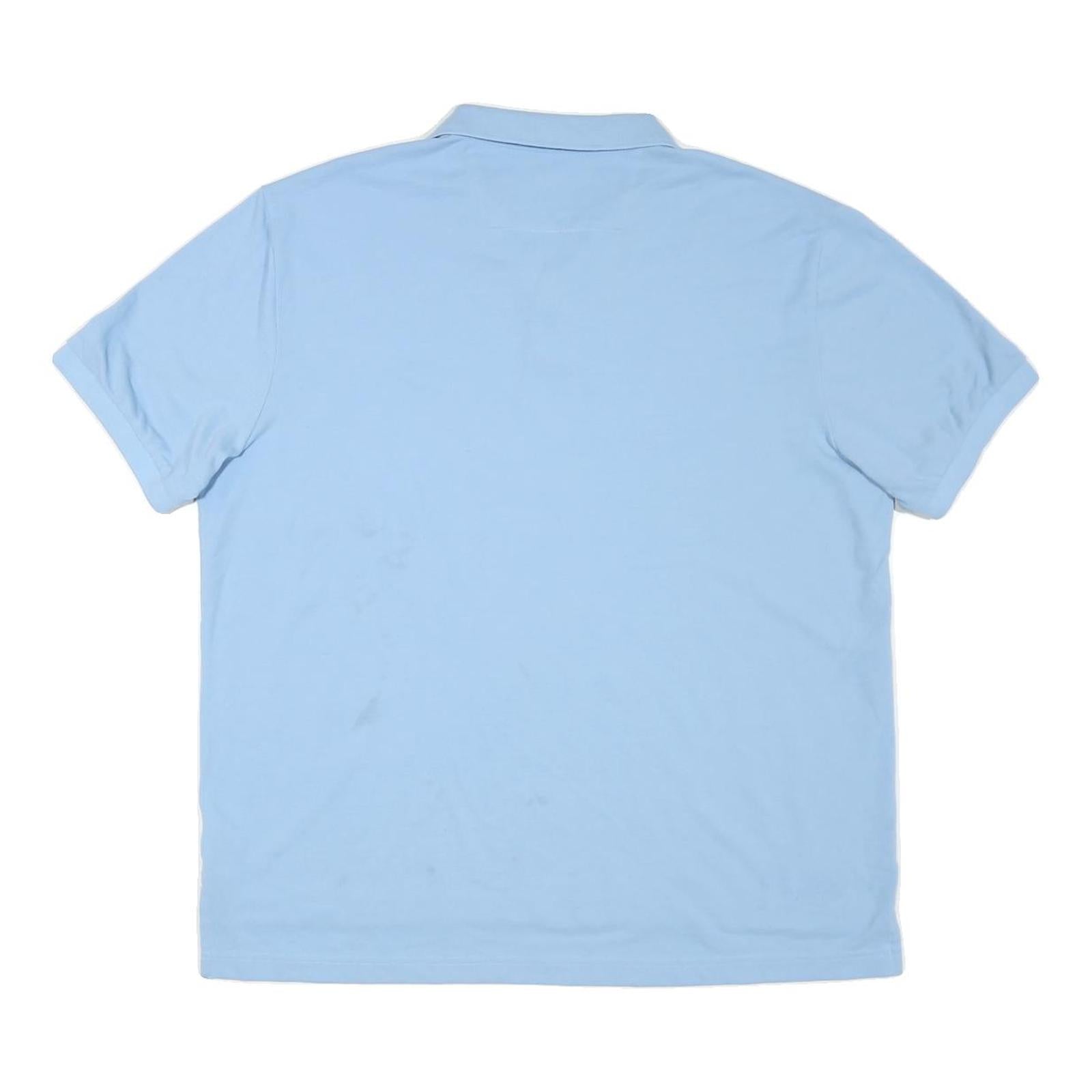 CHAPS Mens Blue Polo Shirt XL Cotton Blend Short Sleeve Plain Classic