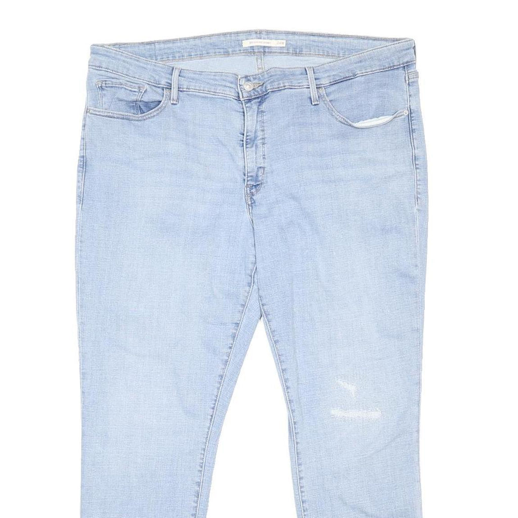 LEVI'S 311 Womens Jeans Blue Slim Skinny Denim Light W42 L29 Zip Cotton Blend