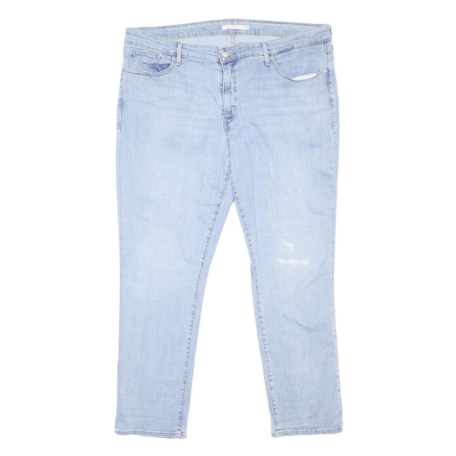 LEVI'S 311 Womens Jeans Blue Slim Skinny Denim Light W42 L29 Zip Cotton Blend