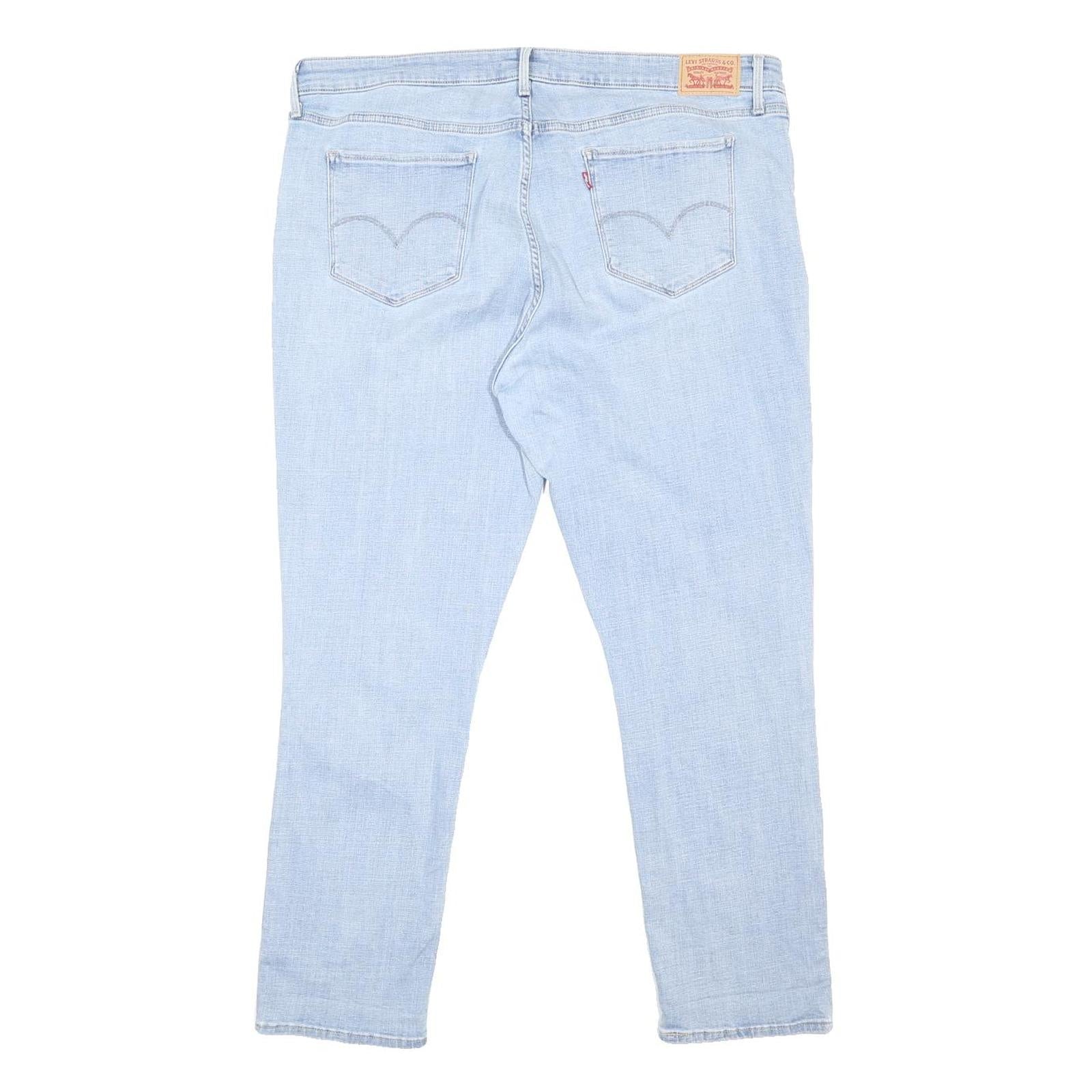 LEVI'S 311 Womens Jeans Blue Slim Skinny Denim Light W42 L29 Zip Cotton Blend