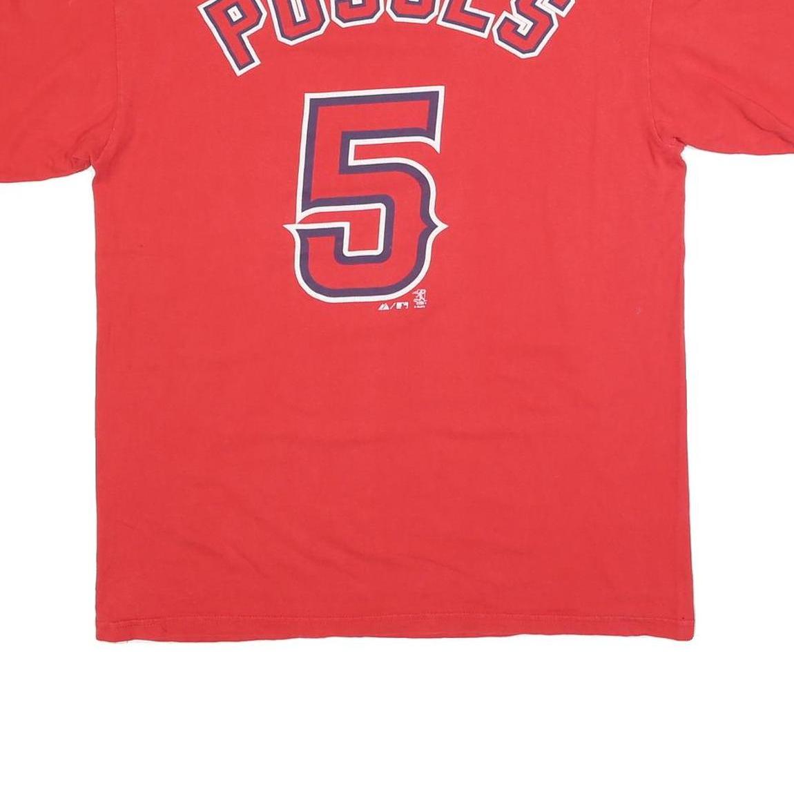 MAJESTIC Mens Red Angels Graphic T-Shirt M Short Sleeve Crew Neck Baseball