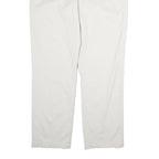 CHAPS Mens Cotton White Regular Fit Straight Leg Trousers W40 L33 Casual Comfort