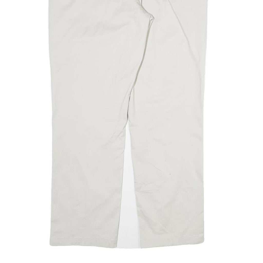 CHAPS Mens Cotton White Regular Fit Straight Leg Trousers W40 L33 Casual Comfort