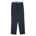 DICKIES Mens Cotton Blend Navy Regular Straight Trousers W28 L31 Workwear Fit