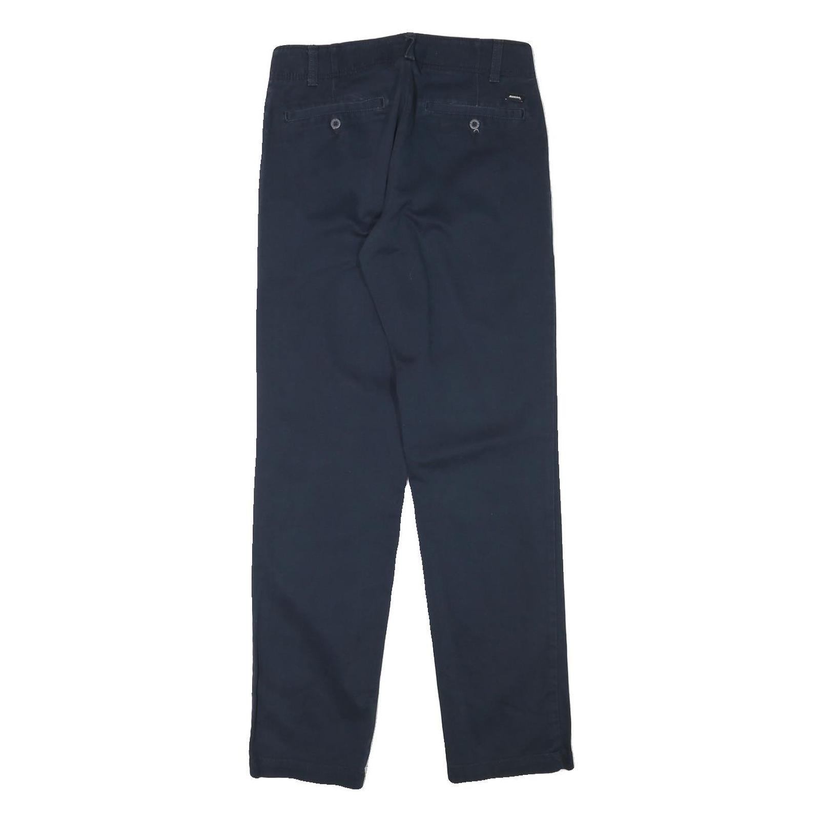 DICKIES Mens Cotton Blend Navy Regular Straight Trousers W28 L31 Workwear Fit