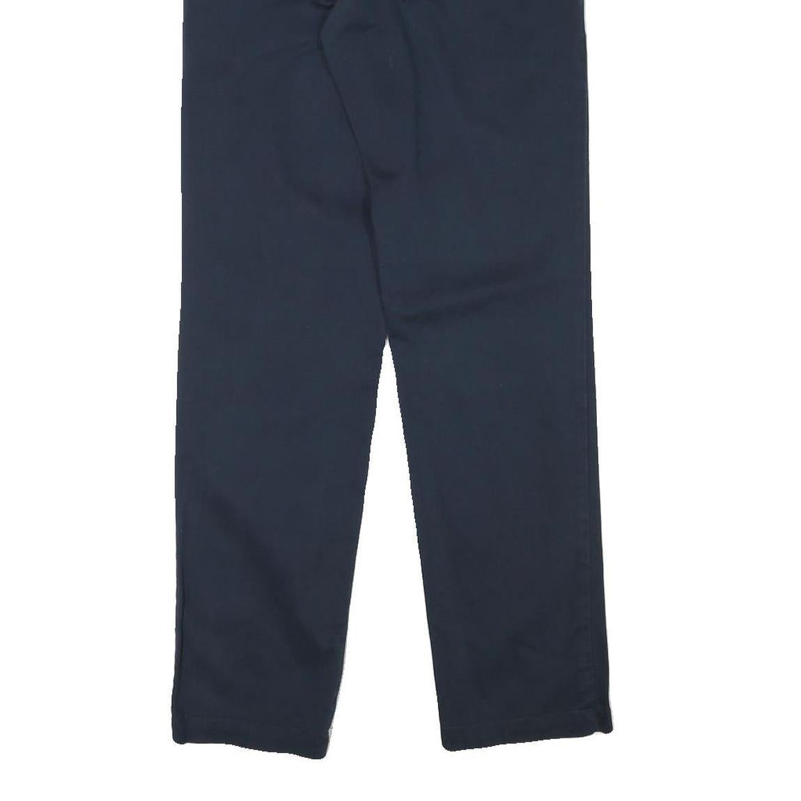 DICKIES Mens Cotton Blend Navy Regular Straight Trousers W28 L31 Workwear Fit