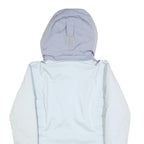 COLUMBIA Womens Grey & Light Blue Hooded Jacket S Polyester Outdoor Zip Casual