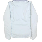 COLUMBIA Womens Grey & Light Blue Hooded Jacket S Polyester Outdoor Zip Casual