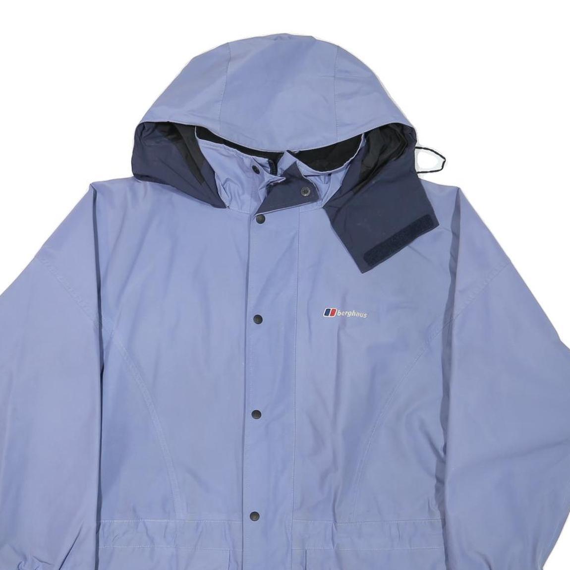 BERGHAUS Womens Blue Outdoor Zip Jacket L Polyester Blend Hooded Casual