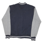 MV SPORT Mens Navy & Grey Nevada 74 Varsity Jacket L Cotton Blend Button Closure