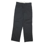 DICKIES Mens Cotton Blend Black Regular Fit Straight Leg Trousers W30 L29