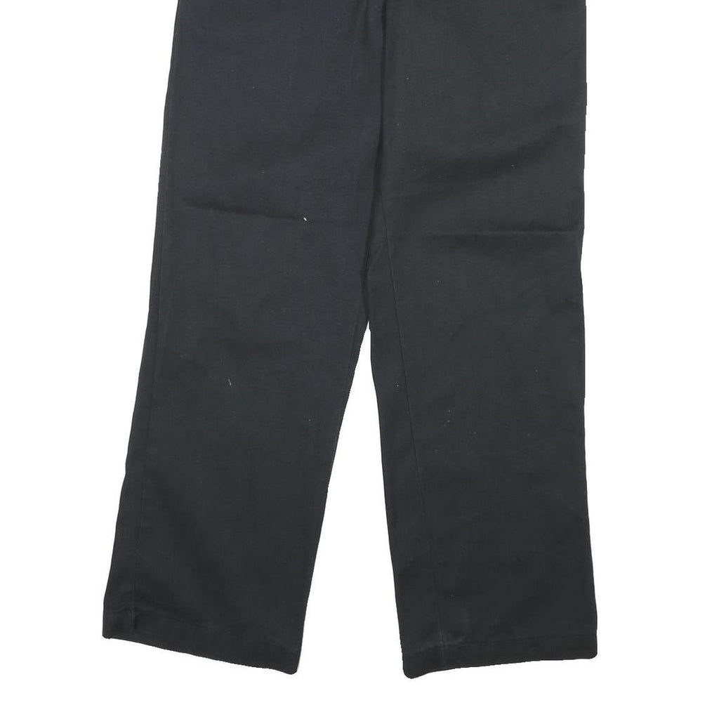 DICKIES Mens Cotton Blend Black Regular Fit Straight Leg Trousers W30 L29