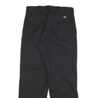 DICKIES Mens Cotton Blend Black Regular Fit Straight Leg Trousers W30 L29