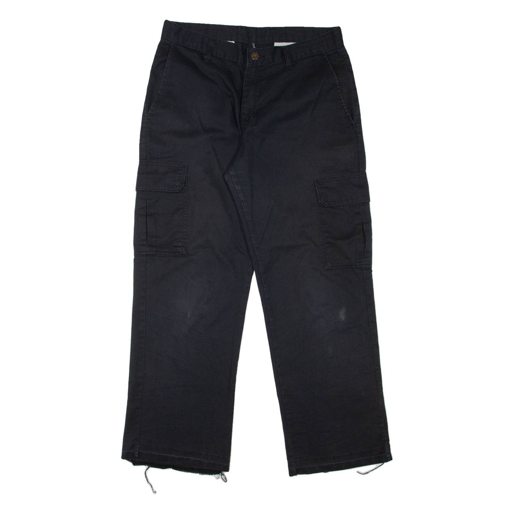DICKIES Cargo Workwear Mens Trousers Black Regular Straight W32 L29