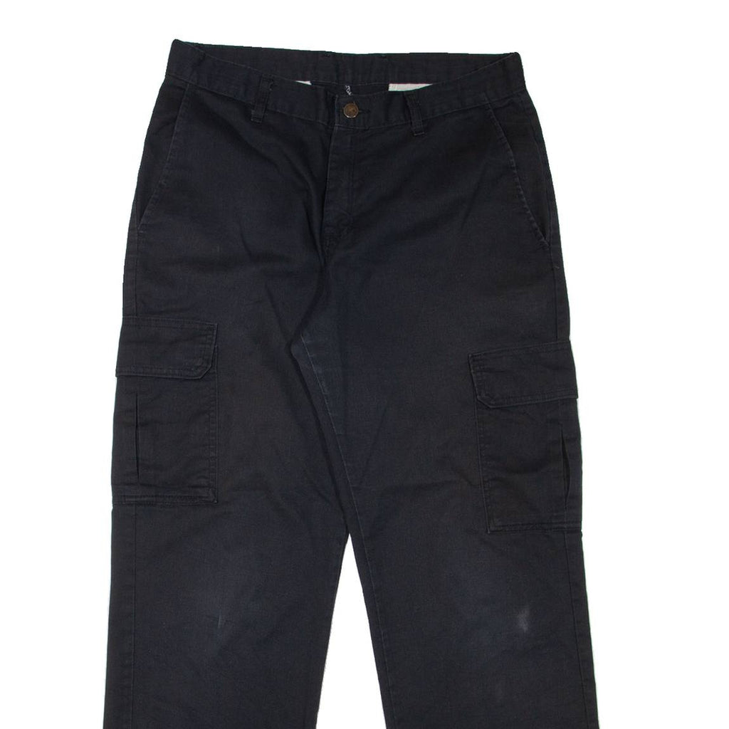 DICKIES Cargo Workwear Mens Trousers Black Regular Straight W32 L29