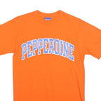 CHAMPION Mens Orange Pepperdine Graphic T-Shirt S Short Sleeve Crew Neck